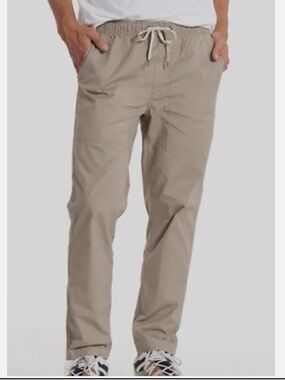 Vuori Men's Drawstring Chinos - Beige/Tan